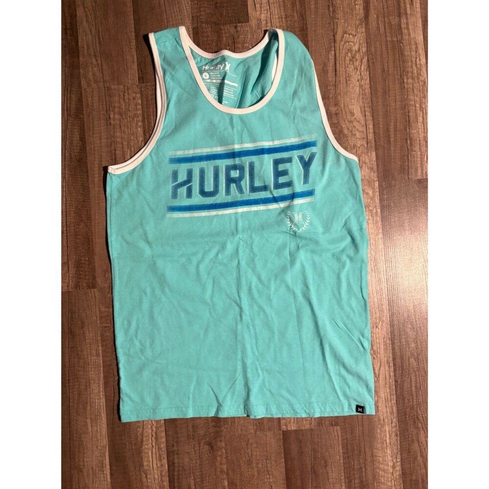 Hurley Teal Graphic Logo Tank with White Trim